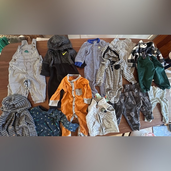 Nike Other - Baby boy 6-9month clothing lot, Easter, overalls, Nike, 7 for mankind, carters